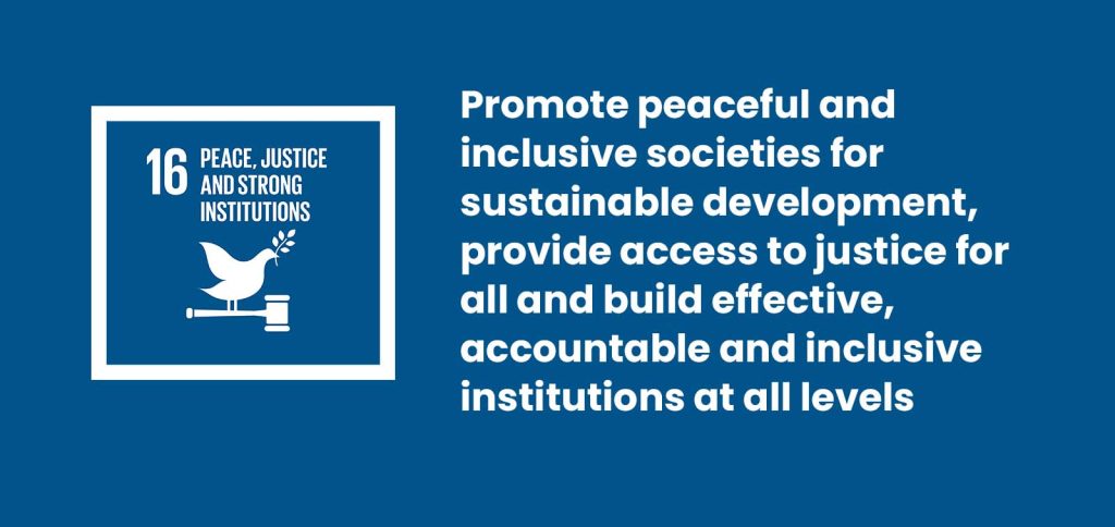 SDG16 Peace Justice